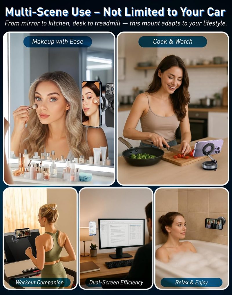 Magnetic Suction Cup Phone Mount For Magsafe - Image 6