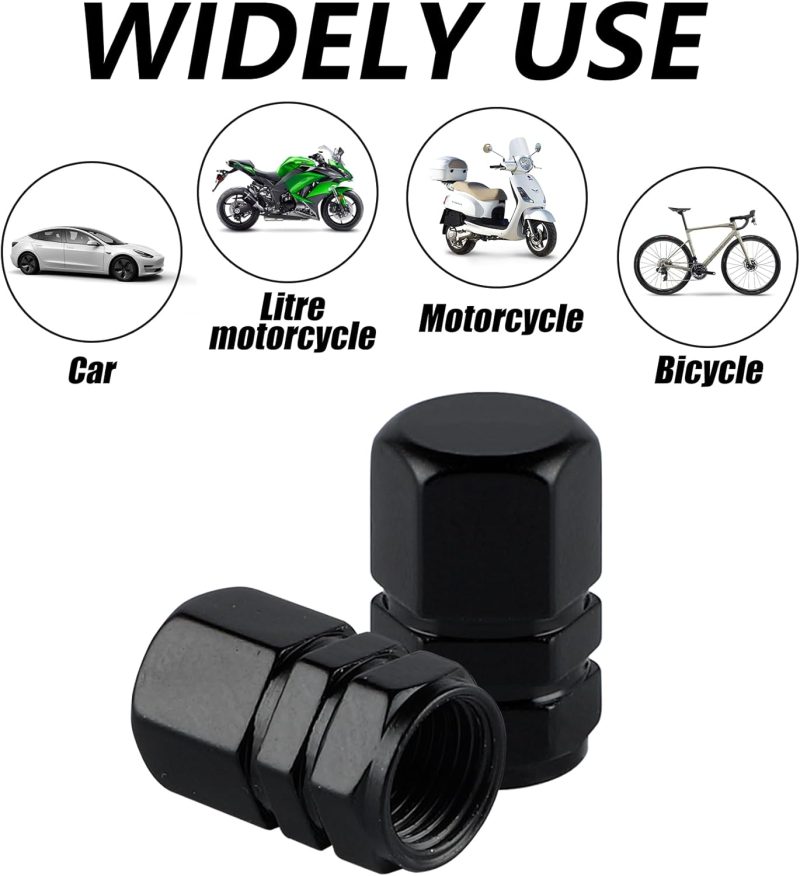 Alpmosn Aluminum Tire Stem Valve Caps Wheel Valve Covers Car Dustproof Tire Cap Cover Accessories - Image 5