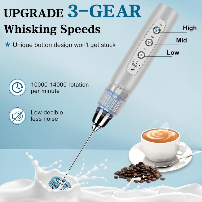 Milk Frother Handheld For Coffee - Image 3