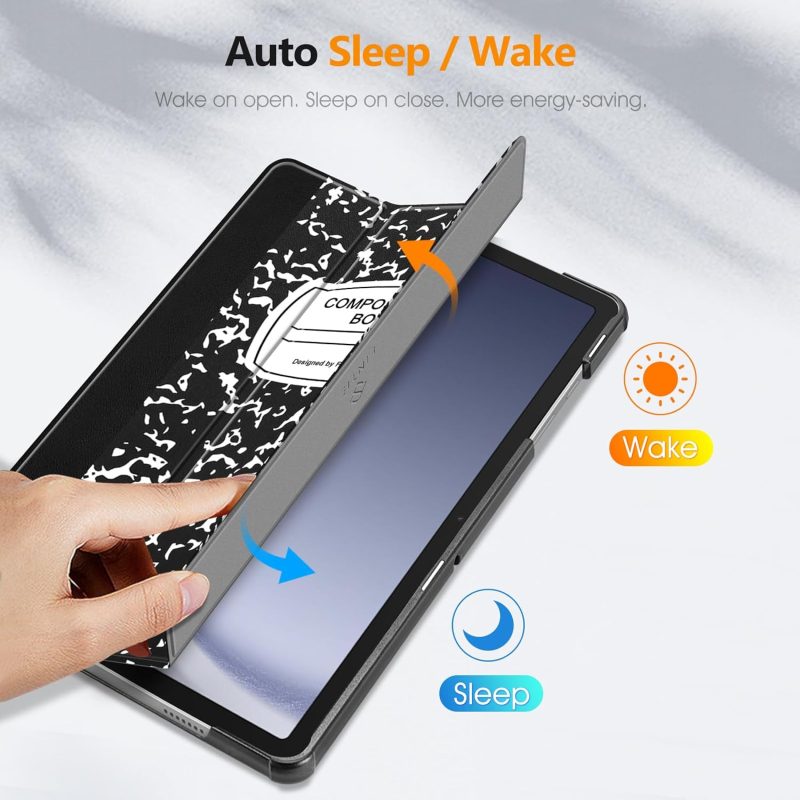2023 Fintie Slim Case for Samsung Galaxy Tab A9 Plus/A9+ 5G 11 Inch 2023 Model (SM-X210/X216/X218) Ultra Thin Lightweight Hard Back Shell Tri-Fold Stand Cover with Auto Wake/Sleep Composition Book - Image 5