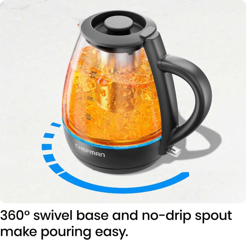 Chefman Electric Kettle With Tea Infuser - Image 6