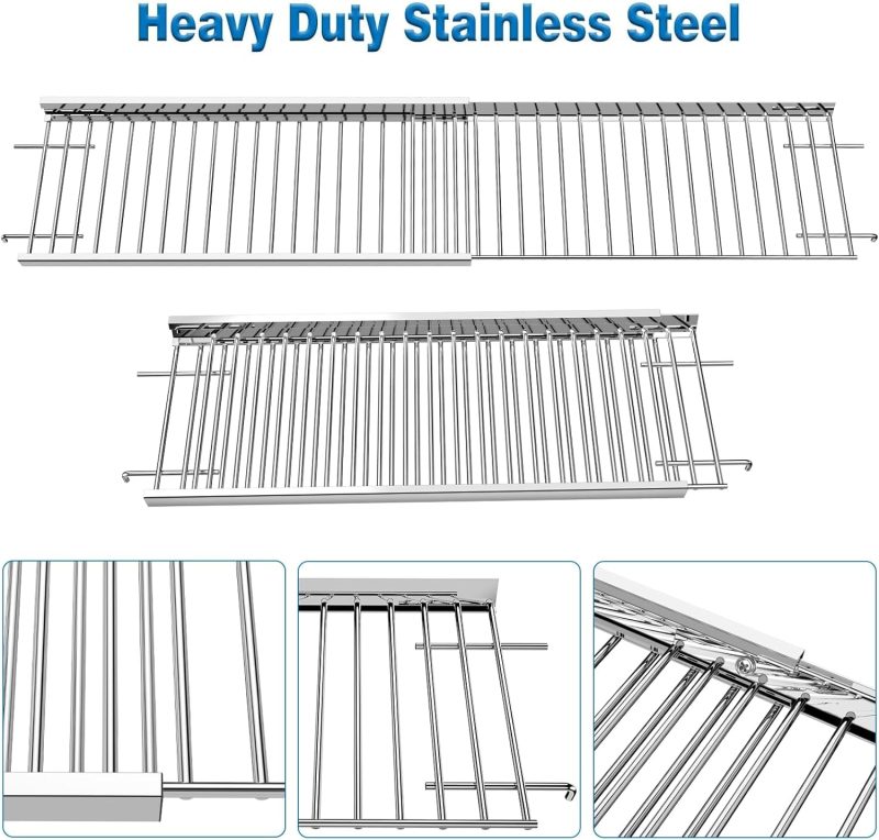 Uniflasy Universal Grill Warming Rack 20.6''- 32.08'' - Image 5