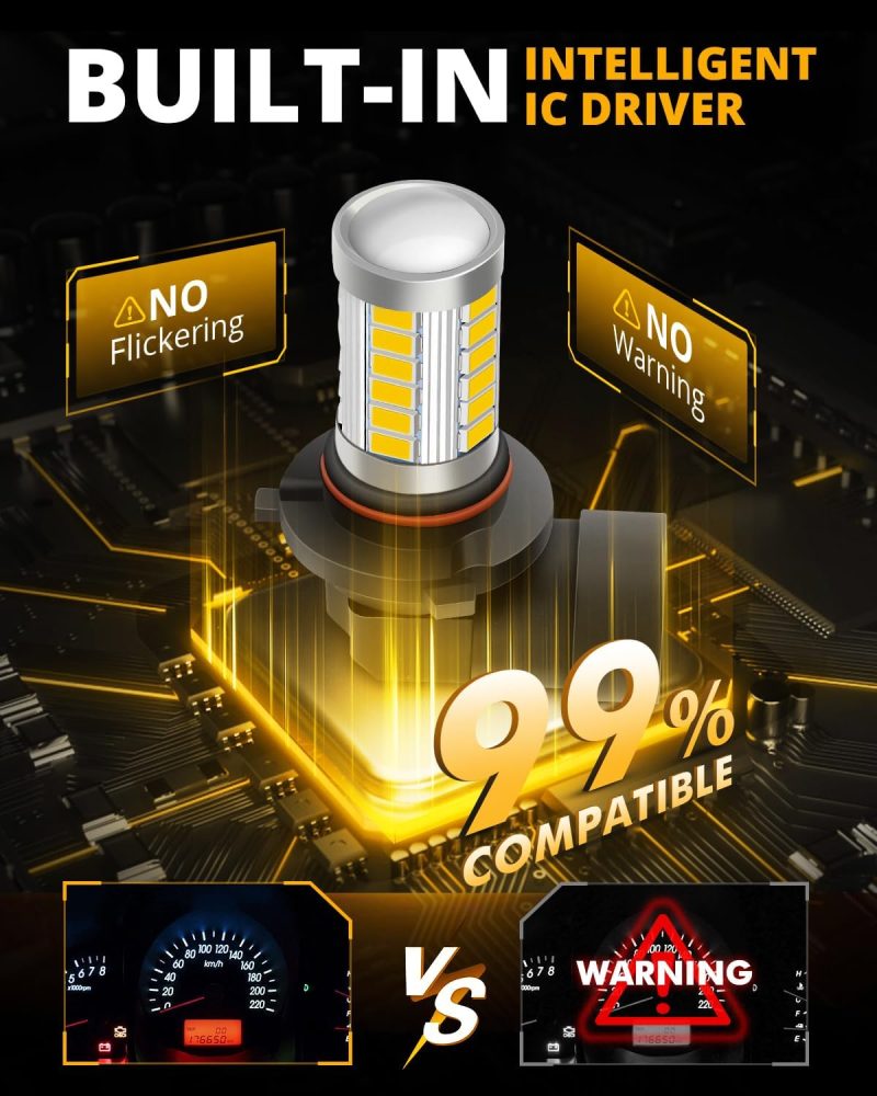 Auxbeam 9005 H10 Led Fog Light Bulbs High Power 50W 3020 Smd Bulb For Fog Light - Image 6