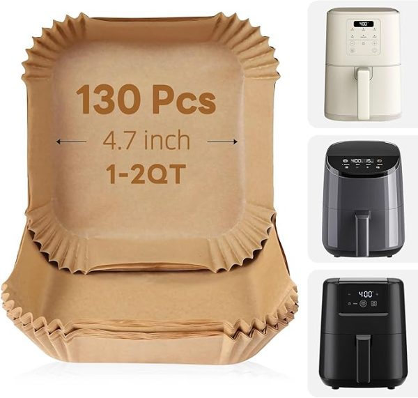 Small Air Fryer Liners Disposable 2 Qt For Cosori 2.1 Qt Air Fryer