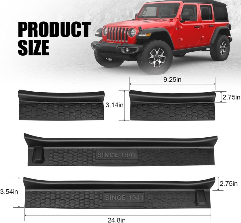 Suparee Door Sill Guards Kit Fits Jl Wrangler With Logo 1941 - Image 3
