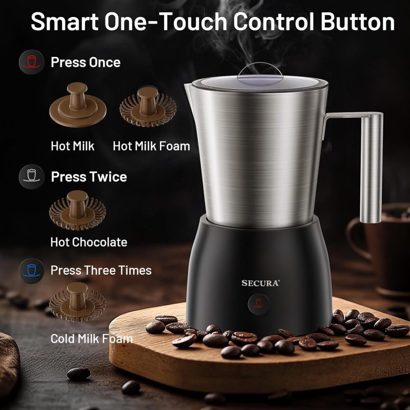 Secura 17Oz Electric Milk Frother And Steamer - Image 3