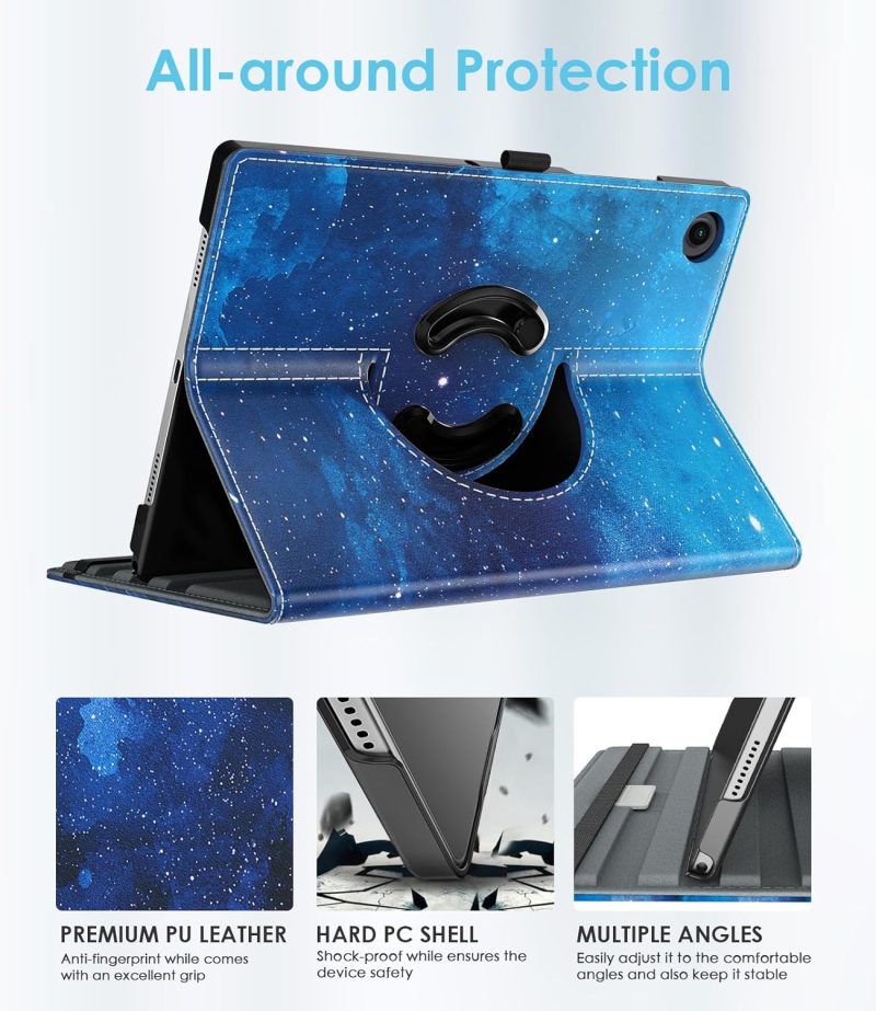 2023 TiMOVO Rotating Case for Samsung Galaxy Tab A9 Plus 11 Inch 2023 90 Degree Rotating Stand Cover Support Auto Wake Sleep for Galaxy Tab A9+ Tablet SM-X210/X216/X218 Blue Starry Sky - Image 4