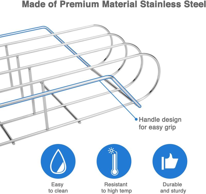 Extra Long Stainless Steel Rib Rack For Smoking And Grilling - Image 3