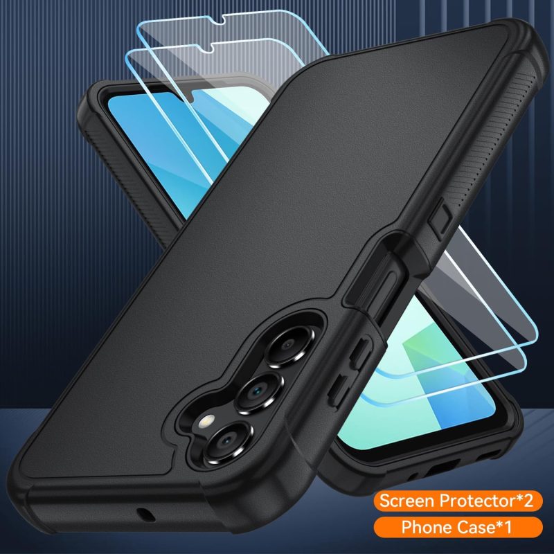 A16 Hybrid Protective Case for Galaxy A16 5G - Black/Black - Image 4