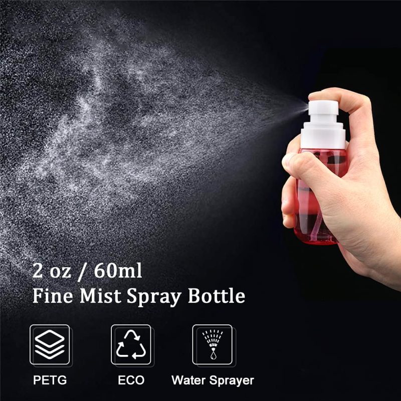 Cosywell Travel Spray Bottle Tsa Approved 2Oz 60Ml 3 Pack Leak Proof Fine Mist Empty Plastic Refillable Spray Bottle For Perfume Essential Oils Toners Rose Water Cosmetics (3Color) - Image 2