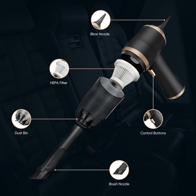 Thomasworth Handheld Vacuum Cleaner For Car With Strong 15000Pa Suction - Image 3