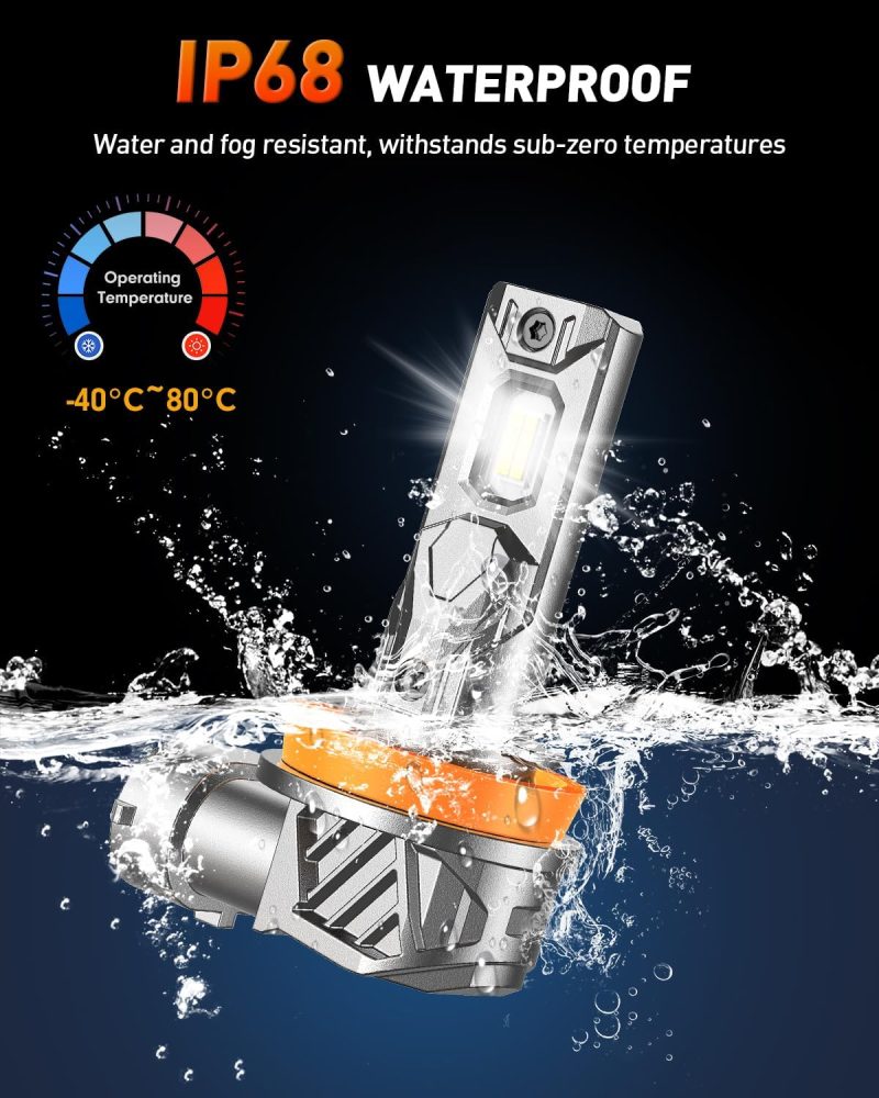 Forenner Latest Upgraded H11/H9/H8 9005/Hb3 Light Bulbs - Image 6