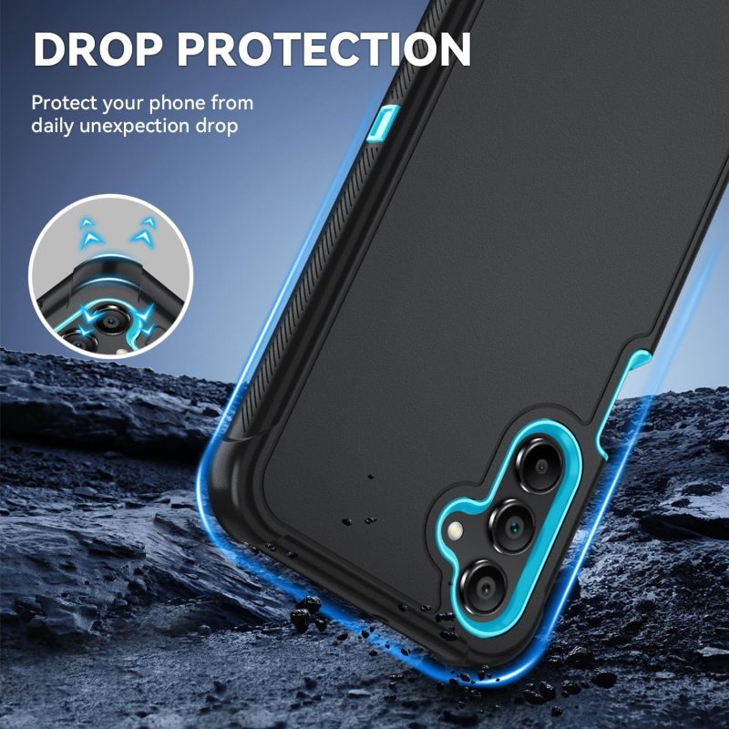 A16 Hybrid Protective Case for Galaxy A16 5G - Black/Glacier Blue - Image 3