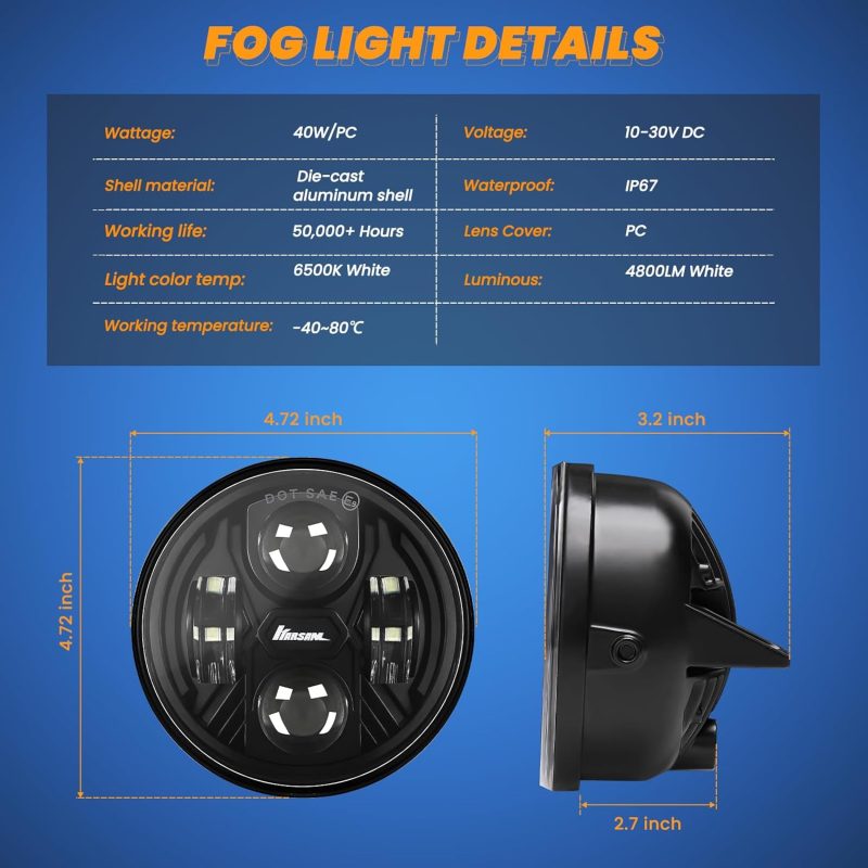 2Pcs Led Fog Lights For 2006 2007 2008 2009 2010 2011 2012 2013 2014 Ford F150 Accessories - Image 2
