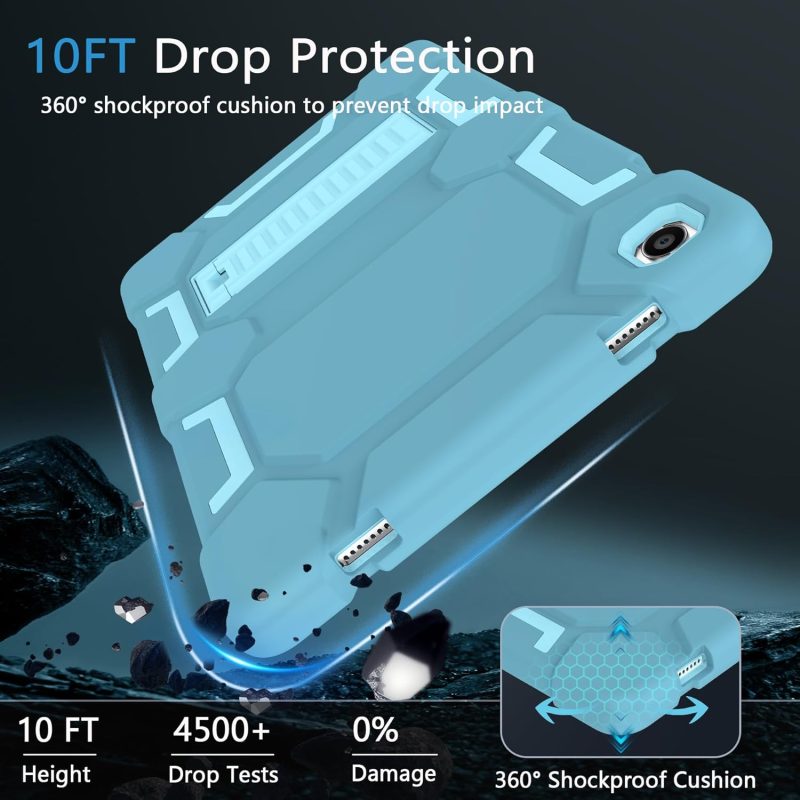 CCMAO Case for Samsung Galaxy Tab A9+ 10.9”(SM-X210/X216/X218) Heavy Duty Shockproof Hard Hybrid Three Layer Protective Cover with Kickstand for Galaxy Tablet A9 Plus 2023 Model for Kids Blue+Green - Image 5