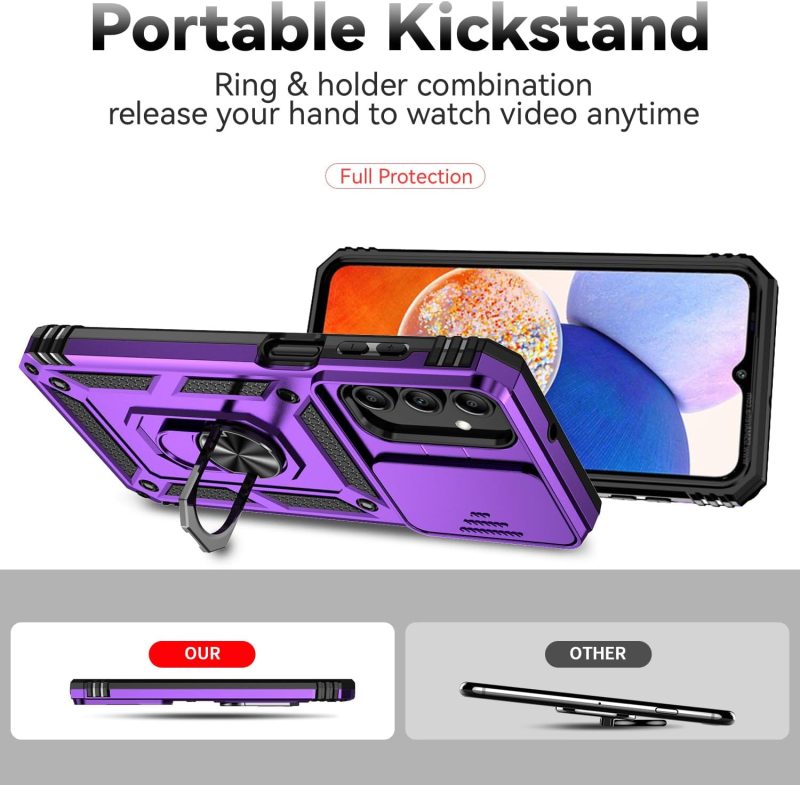A15 Hybrid Protective Case for Galaxy A15 5G - Purple - Image 2