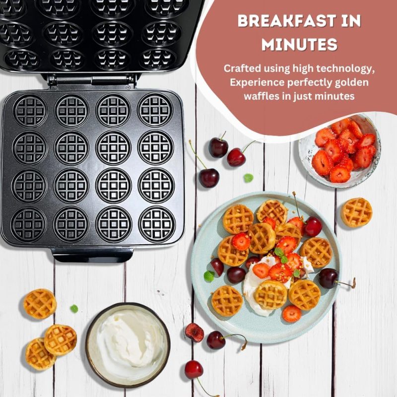 16 Pcs Mini Waffle Maker Machine - Image 6