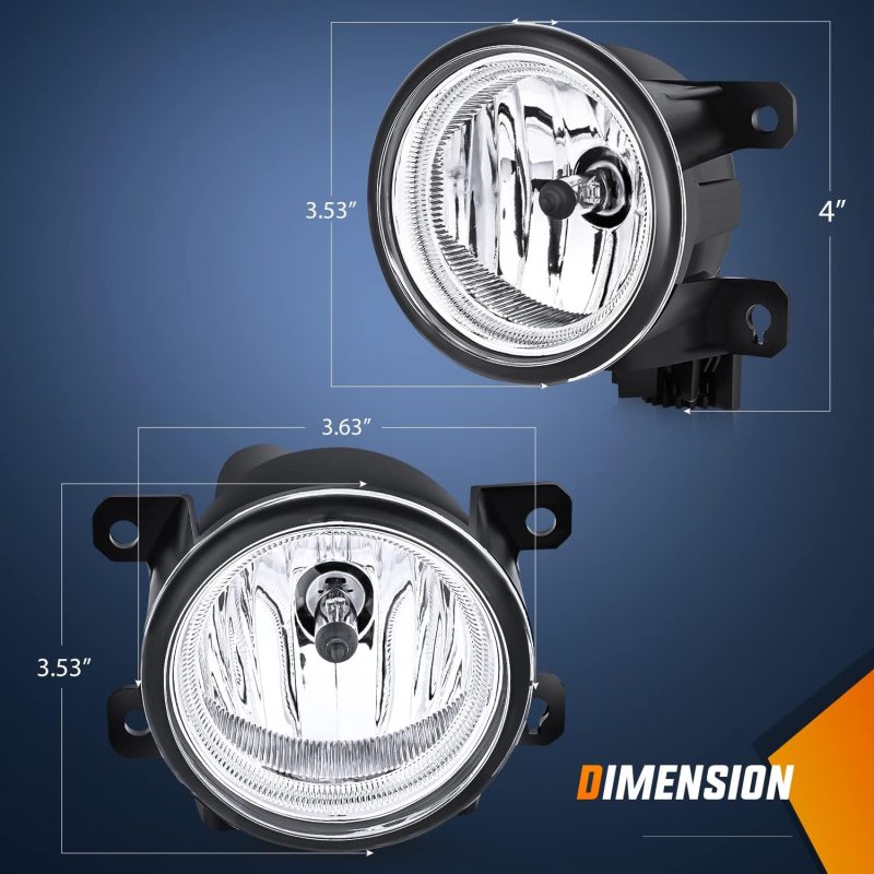 Nilight Fog Lights Assembly Compatible With Honda Civic Sedan Fog Light Assembly 2013 2014 2015 2016 2017 2018 2019 2020 2021 Civic 2015-2020 Fit 2019-2020 Hrv - Image 4