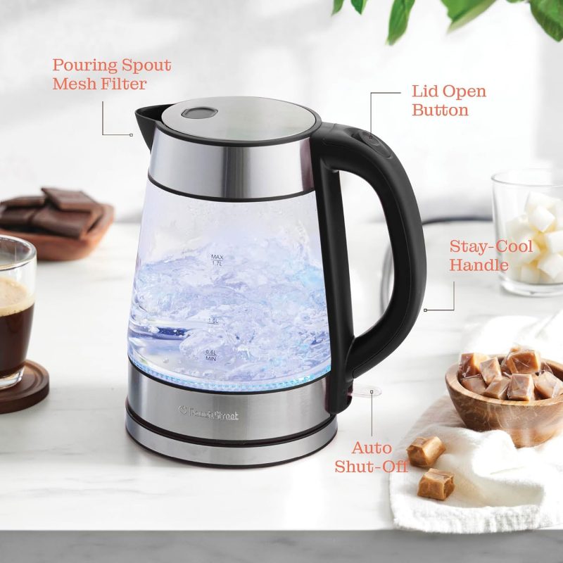 Speed-Boil Electric Kettle For Coffee & Tea - 1.7L Water Boiler 1500W - Image 5