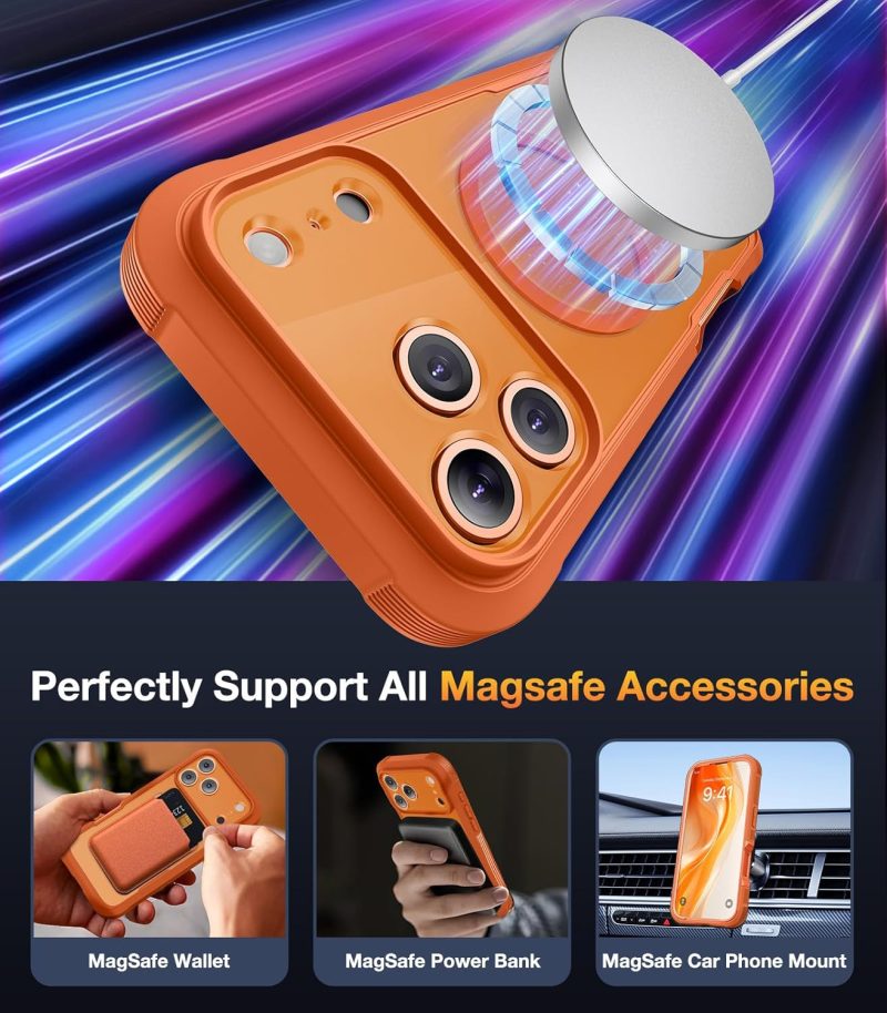 DIACLARA Magnetic Designed for iPhone 17 Pro Max Case Full Body Bumper Military... - Image 4