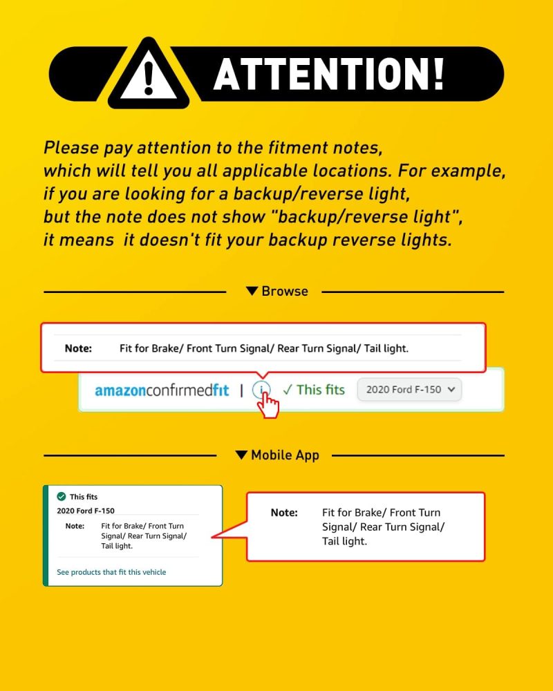 Auxito Upgraded 7440 7443 Led Bulbs For Reverse Lights T20 7441 7444 Led Replacement Light Kit For Backup Tail Brake Signal Parking Drl Lights - Image 4