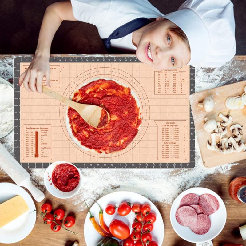 Silicone Pastry Baking Mat Non Stick-Large Rolling Dough With Measurements-Non Slip Pizza - Image 6