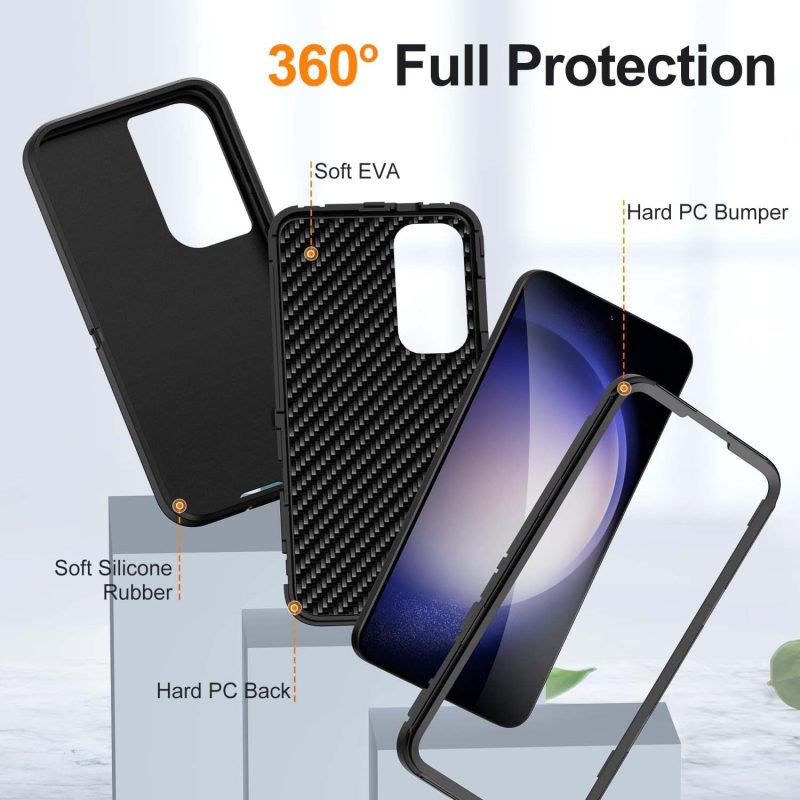 S25 Phone Case for Galaxy S25 - Black+Black - Image 6
