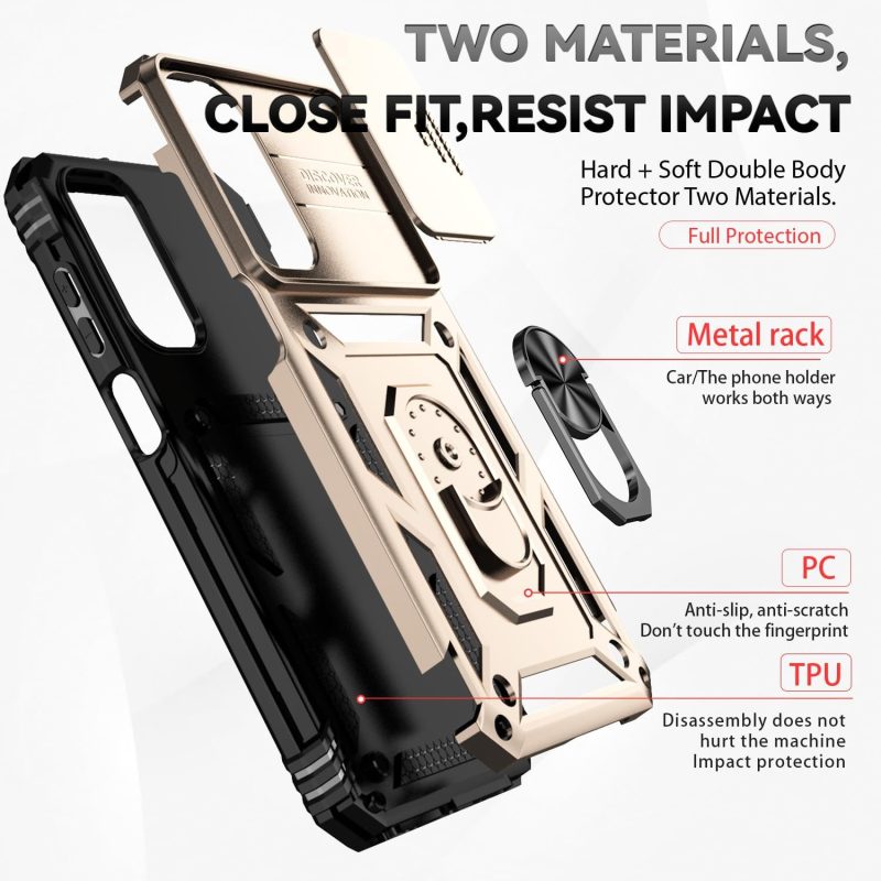 A15 Hybrid Protective Case for Galaxy A15 5G - Gold - Image 4