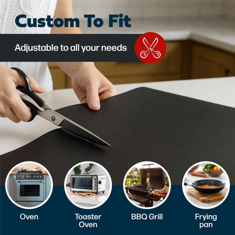 Cooks Innovations Non-Stick Oven Protector Mat - Heavy Duty Nonstick Oven Rack Liners To Protect Convection - Image 3