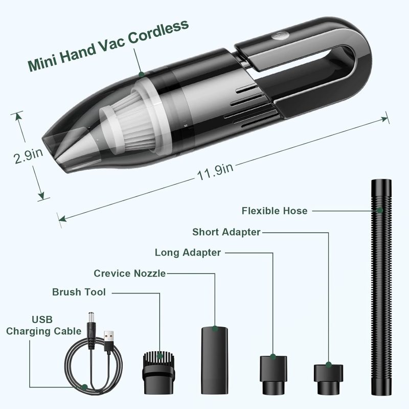 Handheld Vacuum Cleaner Cordless - Mini Car Vacuum Cleaner Rechargeable For Car - Image 2
