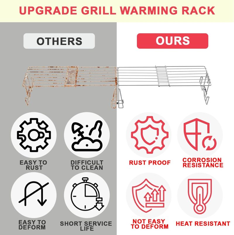 Dcyourhome Griddle Warming Rack For Blackstone 36 28 22 17 Inch Griddles Accessories - Image 5