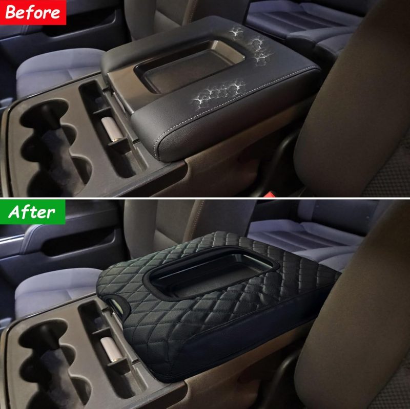 Center Console Cover Compatible With 2014-2018 Chevy Silverado/Gmc Sierra Jump Seat Accessories - Image 3