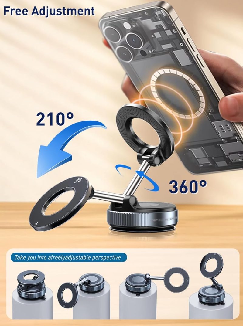 Magnetic Suction Cup Phone Mount For Magsafe - Image 5