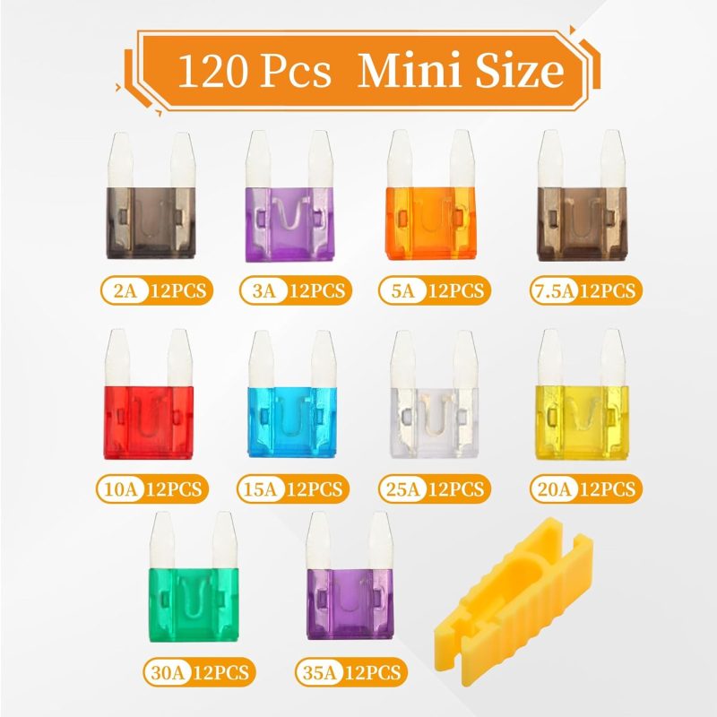120 Pieces Mini Fuse Kit - Image 2