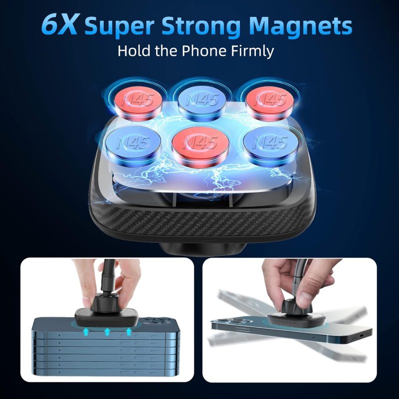 Apps2Car Magnetic Car Phone Holder Mount [6 Strong Magnets] - Image 5