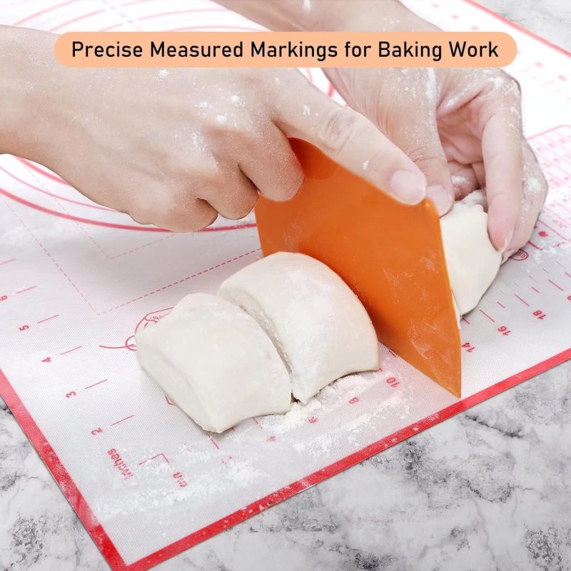 Silicone Pastry Baking Mat Dough - 16X24Inch Large Non Stick Slip Cookie Bread Rolling Mats Sheet - Image 5
