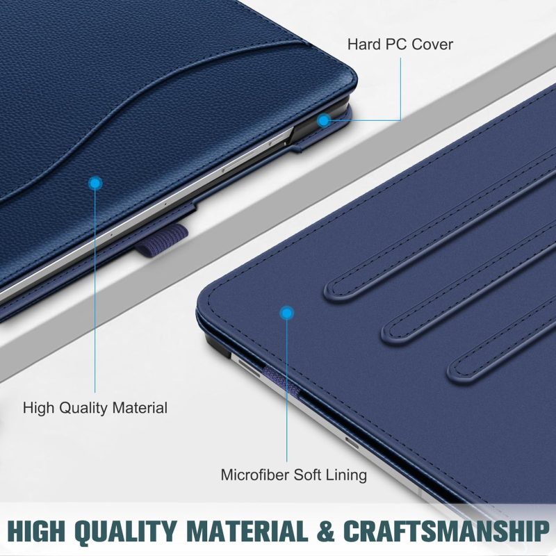 S10 Fintie Case for Samsung Galaxy Tab S10 Lite/ S10 FE/ S9 FE 5G 10.9 Inch/Tab S9 11 Inch with S Pen Holder Multi-Angle Viewing Protective Cover with Pocket Auto Sleep/Wake Dark Blue - Image 5