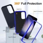 Designed for Samsung Galaxy S25 Case 3 In 1 Military Grade Protective Case Cover Silicone Heavy Duty Rugged Shockproof for Galaxy S25 Phone Case (Navy+Blue) - Image 6