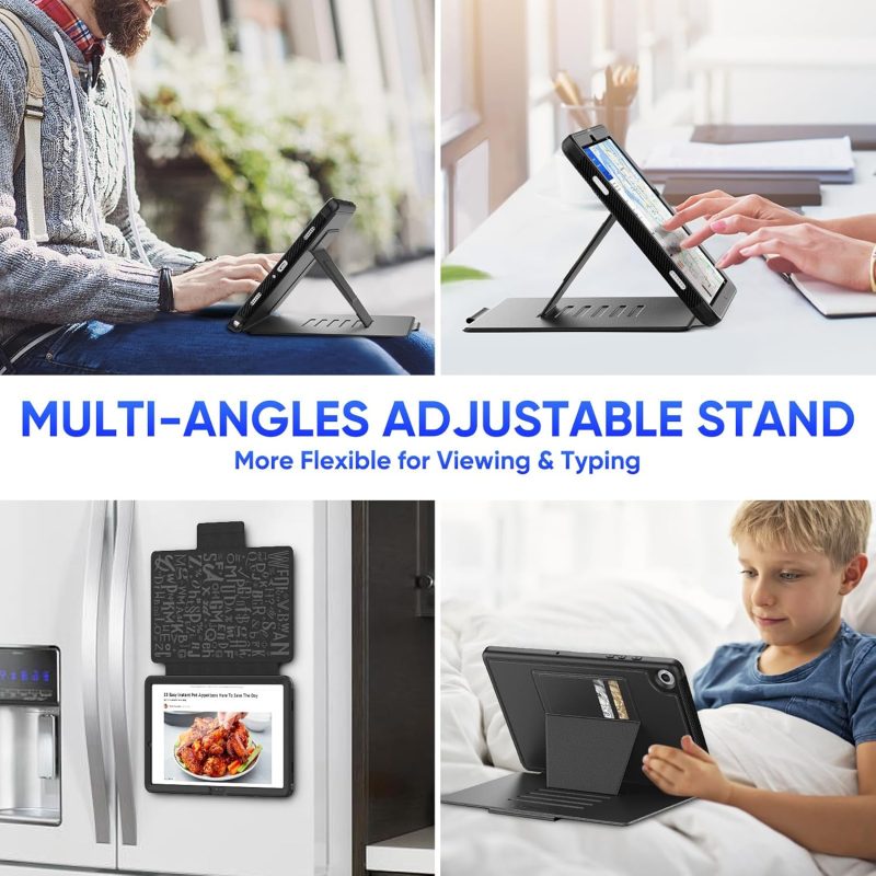 SEYMAC stock Case for Samsung Galaxy Tab A9+ Plus 11'' Auto Sleep/Wake Case with Magnetic Multi-Angles Stand Card Slot for Galaxy Tab A9+/ A9 Plus 11'' SM-X210/X216/X218 (Black) - Black - Image 5