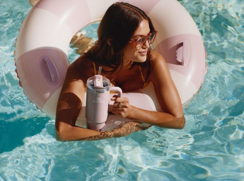 STANLEY Quencher H2.0 Tumbler with Handle and Straw 40 oz | Flowstate 3-Position Lid | Cup Holder Compatible for Travel | Insulated Stainless Steel Cup | BPA-Free | Peach Whip Gloss - Image 4