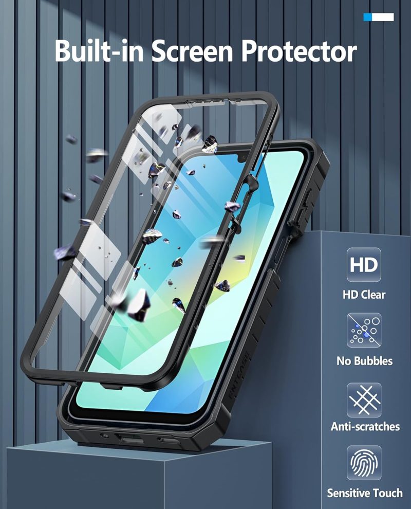 FNTCASE Hybrid Protective Case for Galaxy A16-5G - Black - Image 6
