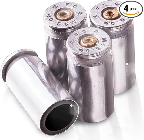 Lucky Shot - 40 Cal Bullet Shaped Casing Tire Valve Stem Caps | Tire Pressure Caps | Stem Tires Accessories For Cars