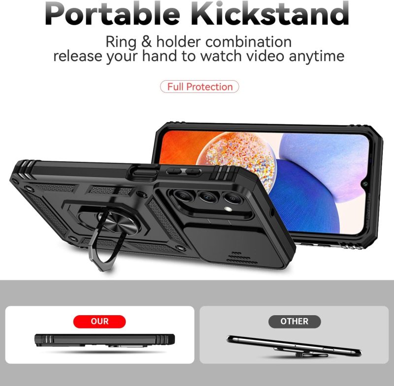 A15 Hybrid Protective Case for Galaxy A15 5G - Black - Image 2