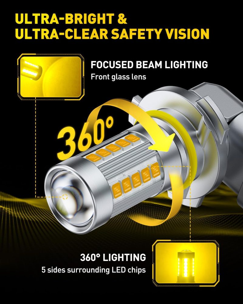 Auxito 9145 9140 H10 Led Fog Light Bulbs - Image 3