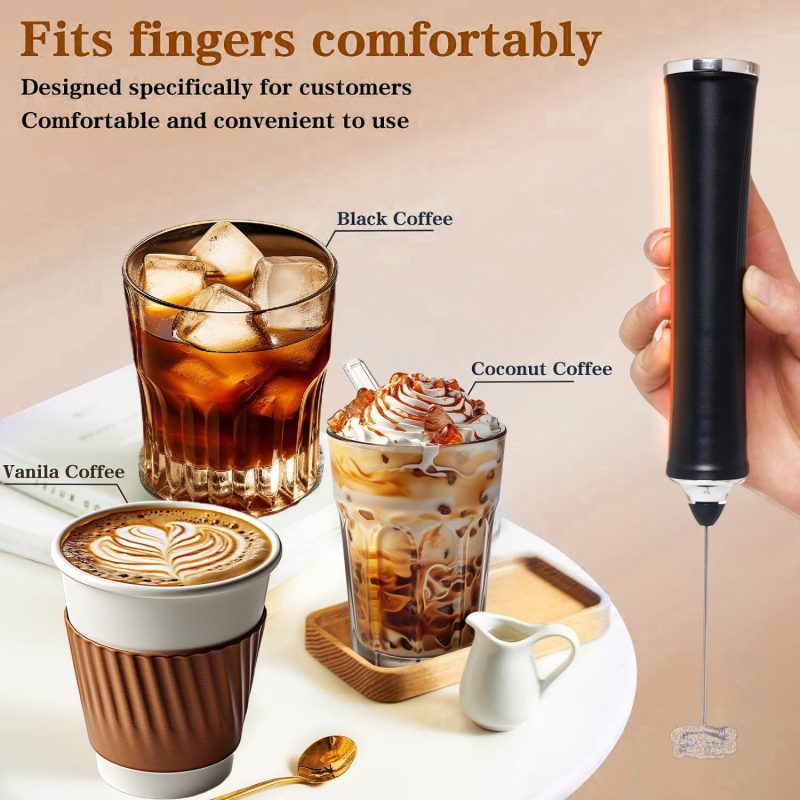 Rechargeable Milk Frother Handheld For Coffee - Image 4