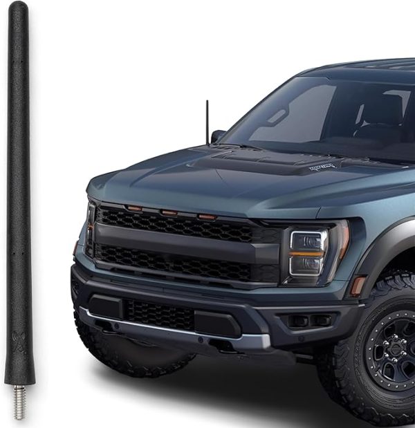 Short Rubber Antenna For Ford F-150 (2009-2026) - Bronco (2021-2026) Usa Stainless Steel Threading