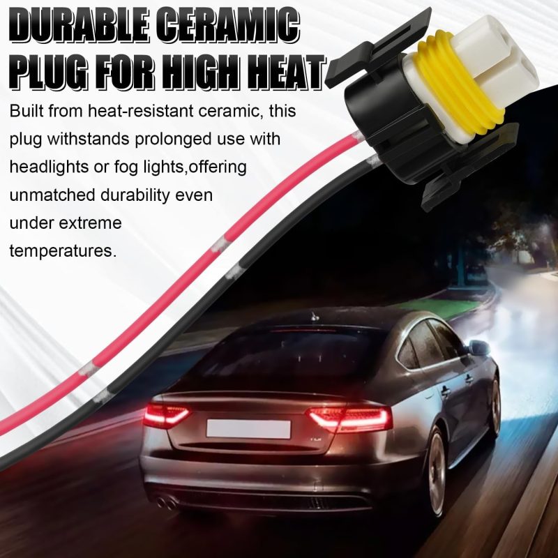 Ibrightstar H11 H9 H8 880 881 Female High Temperature Ceramic Adapter Wiring Harness Sockets Wire For Headlights Or Fog Lights - Image 5