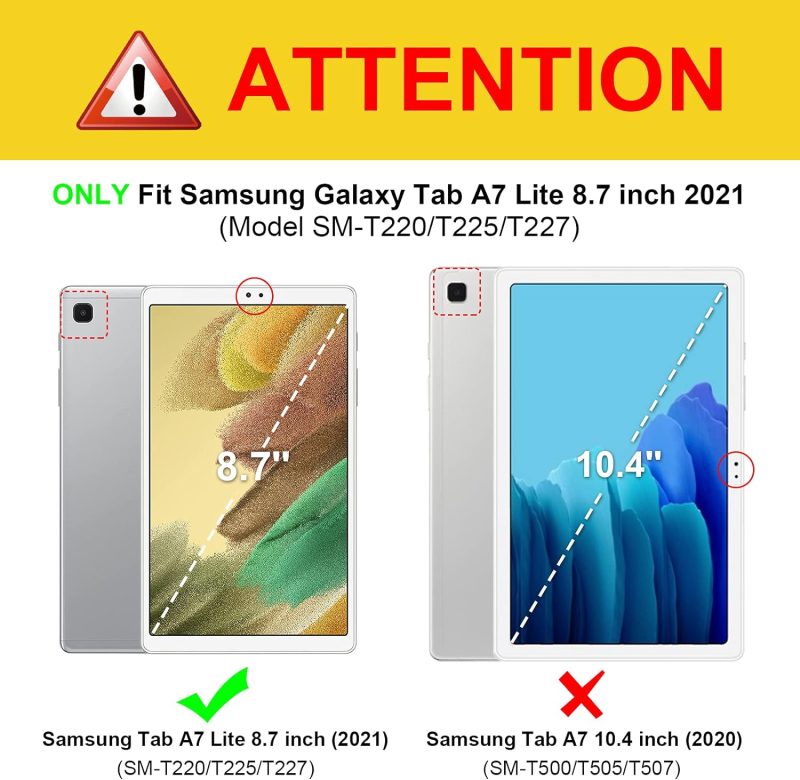 2021 Fintie Slim Case for Samsung Galaxy Tab A7 Lite 8.7 Inch 2021 Model (SM-T220/T225/T227) Ultra Thin Lightweight Hard Back Shell Tri-Fold Stand Cover Lilac Purple - Image 2