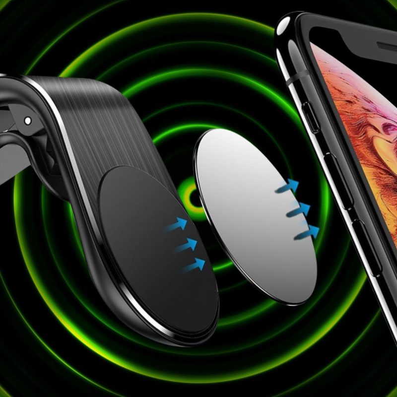 2-Pack Strong Magnetic Car Phone Holder - 360° Rotatable L-Shape Air Vent/Dashboard Mount For Iphone - Image 4