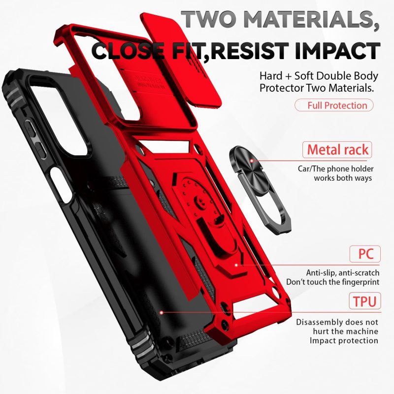 A15 Hybrid Protective Case for Galaxy A15 5G - Red - Image 4